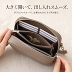 ダブルファスナーで大きく開くRin Wallet